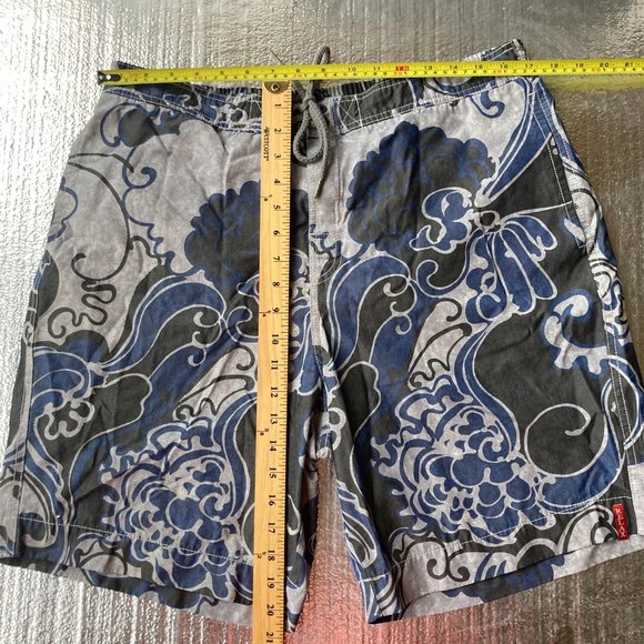 TOMMY BAHAMA Swim Trunks Adult Large Surf Waves Blue Mens Bath Suit Board Shorts - Picture 13 of 16